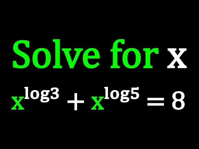 An Exponential Log Equation