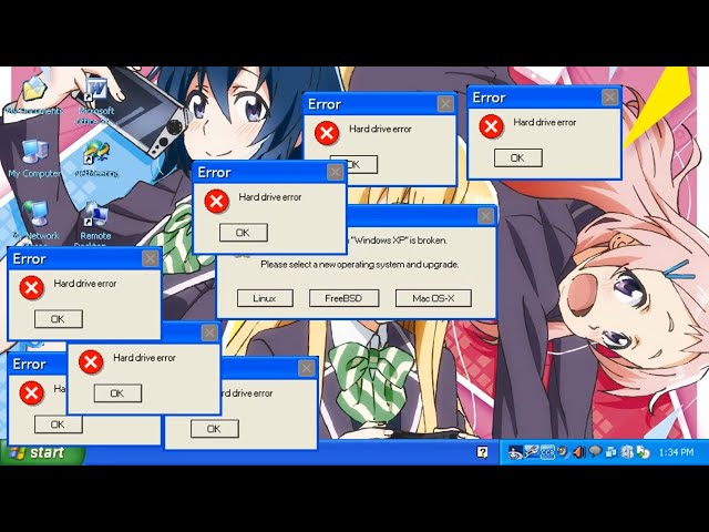 Windows XP Crazy error (Anime edition)