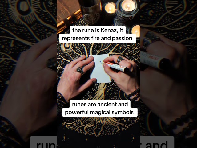 Kenaz for passion FREE runes course in profile A simple way to use runes is to draw them on your bod