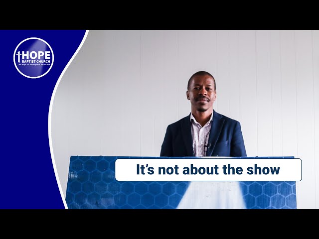 It's not about show - Sandile Mazibuko