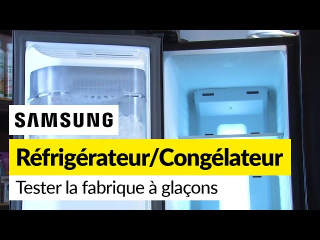 Comment tester et réinitialiser la machine à glaçons sur un réfrigérateur-congélateur Samsung