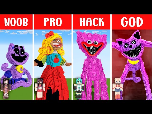 Minecraft HORROR ROOMS POPPY PLAYTIME  CHALLENGE: NOOB vs PRO vs HACKER vs GOD / Animation