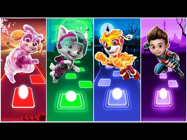 PAW Patrol: The Mighty Movie Marshall 🌟 Rubble 🌟 Skye 🌟 Chase ☄️ Tiles Hop EDM Rush!