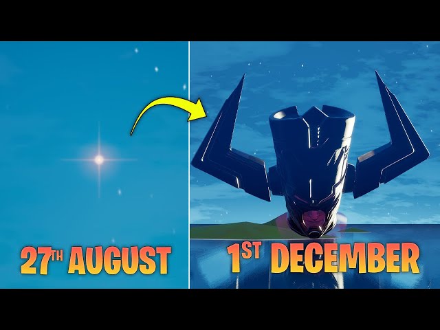 Evolution of how GALACTUS arrived in Fortnite Island Pt.2 (Full Time lapse) | Galactus Rising