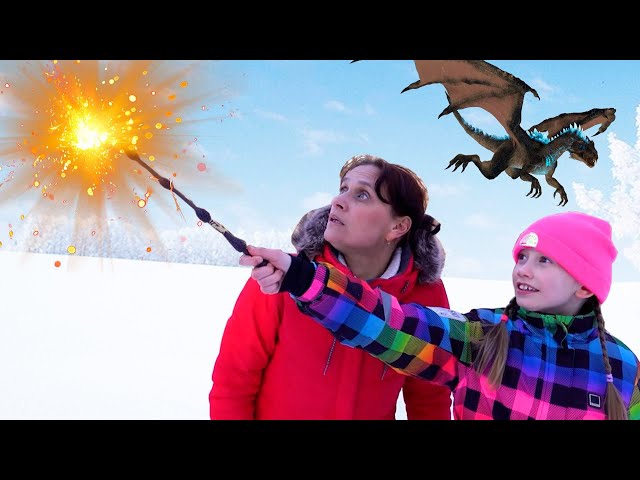 Alena and mama find Magic wand and help friends