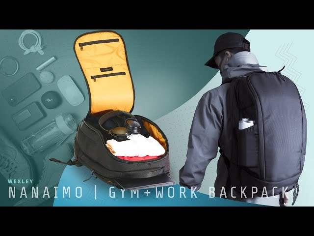 WEXLEY NANAIMO | GYM+WORK BACKPACK / The Best Backpack for Fitness and Work - BPG_174 #gymbag