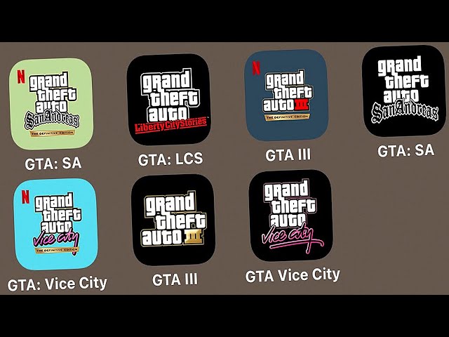 GTA San Andreas Definitive,GTA 3,Vice City,Grand Theft Auto Liberty City Stories,CTW,Bully,MaxPayne