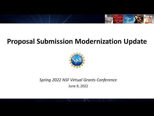Proposal Submission Modernization Update (Spring 2022)