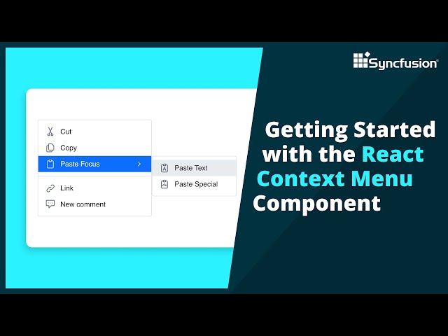 Getting Started with the React Context Menu Component