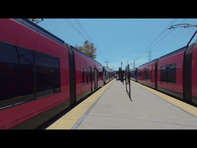 VR180 - San Diego Trolley (Green Line) North & Southbound Old Town San Diego CA - August 15th 2020
