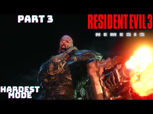 Resident Evil 3 Remake Full game hardcore mode gameplay playthrough - Part 3 - The sewers