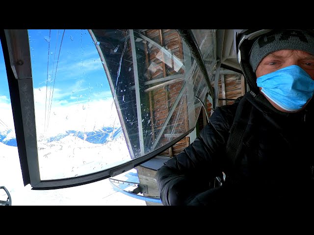 Davos Weissflujoch to Gipfel Gondola. Switzerland