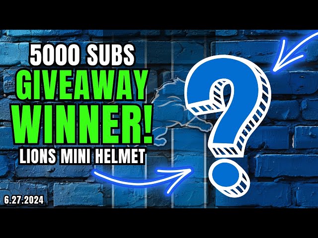 ROCKED ON DETROIT LIONS: 5000 SUBS GIVEAWAY WINNER!