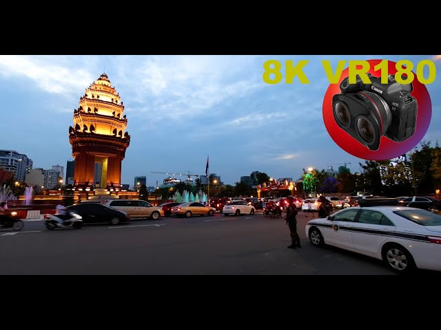 INDEPENDENCE MONUMENT in PHNOM PENH Capital City of the KINGDOM of CAMBODIA 8K 4K VR180 3D Travel