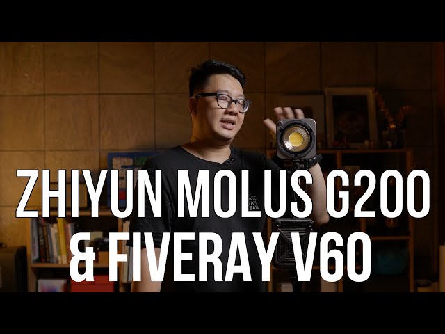 Zhiyun Molus G200 &Fiveray V60 - Bộ đôi đèn LED GẤP ĐÔI CÔNG SUẤT