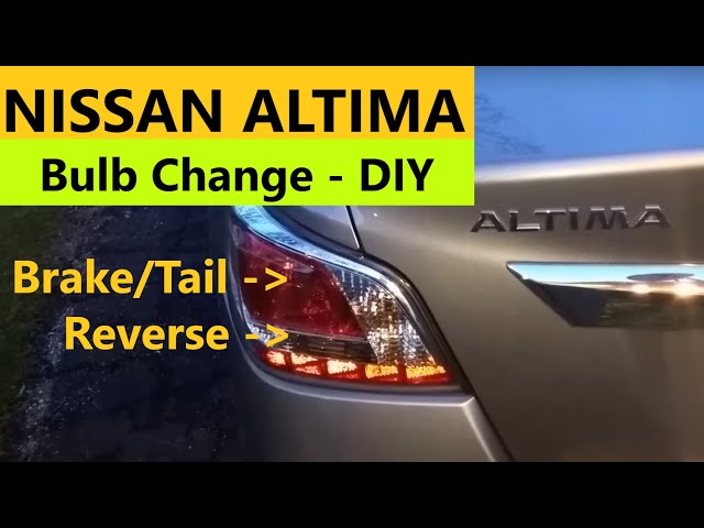 2013 - 2017 Nissan Altima Tail light Brake bulb change - DIY video