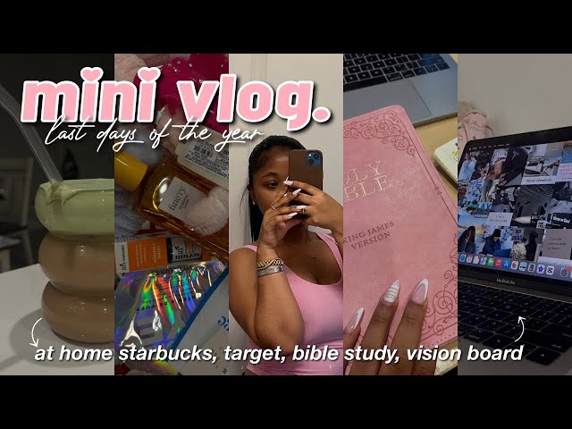 mini vlog 𐙚 vision board, at home chai latte, bible study, target haul | Nyla Symone