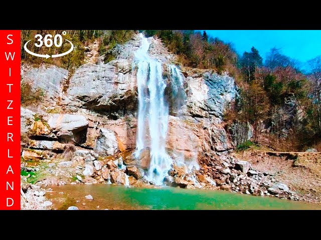 Wasserfallgeräusche zum Einschlafen /Schweiz /360°/VR/5K/Video