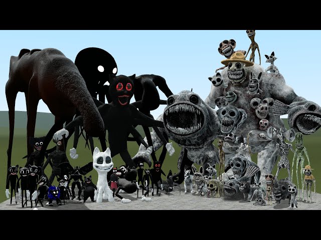 ALL ZOONOMALY MONSTERS VS ALL CARTOON CATS AND CARTOON MONSTERS In Garry's Mod!