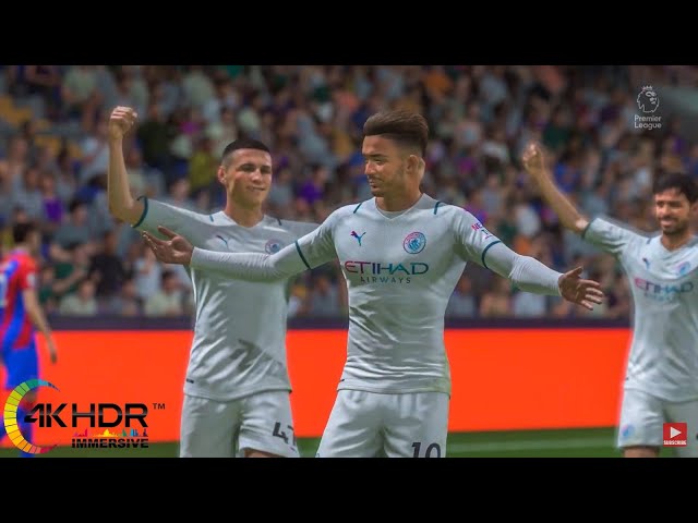 English Premier League! Manchester City vs Crystal Palace 4K! Full Game Highlights FIFA 22 PS5