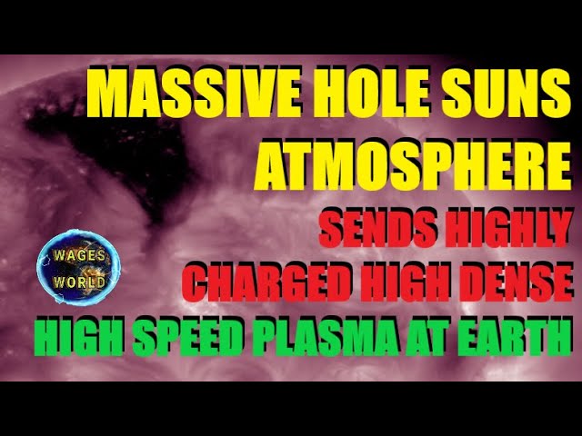 MASSIVE HOLE IN SUNS ATMOSPHERE SENDS SOLAR STORM AT EARTH/ RADIO BLACKOUTS - FLARES-CMES ON THE WAY