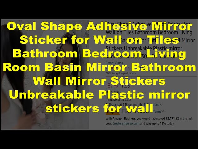 Adhesive Mirror Sticker for Wall on Tiles Bathroom Bedroom Living Room Basin Mirror Unbreakable