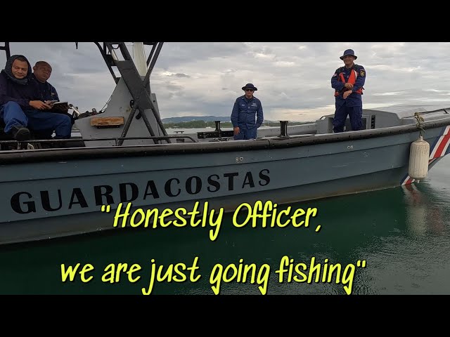Boarded by armed Coast-Guards, looking for Cocaine smugglers, then none stop  Fishing Action