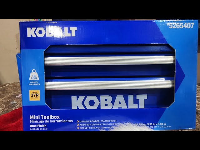 Kobalt Mini 10.83-in 2-Drawer Blue Steel Tool Box - Unboxing with Vermont Tool Company