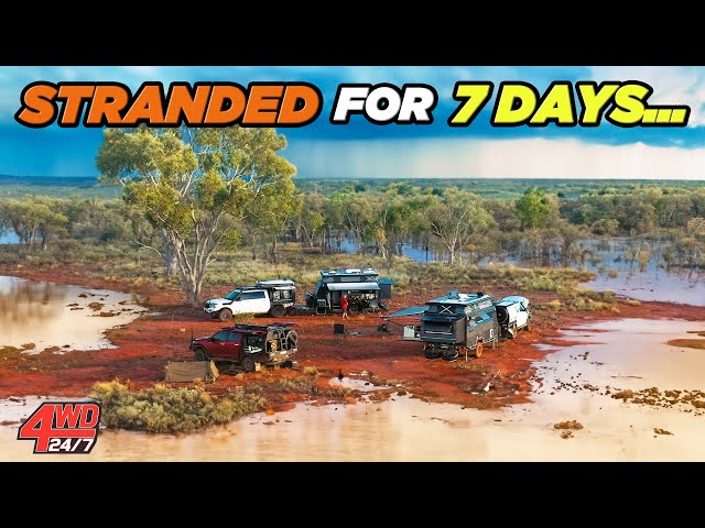 CARAVANS ABANDONED & stuck for 1 week in flooded Australian Outback! Do we get out?