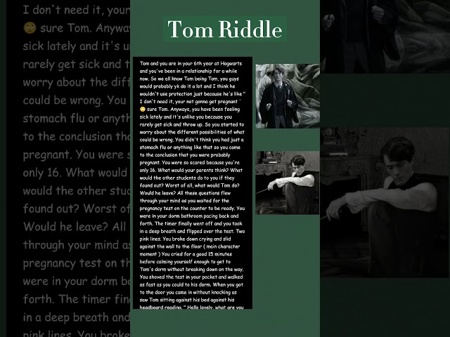 How Tom Riddle Would React: Being Pregnant as teens