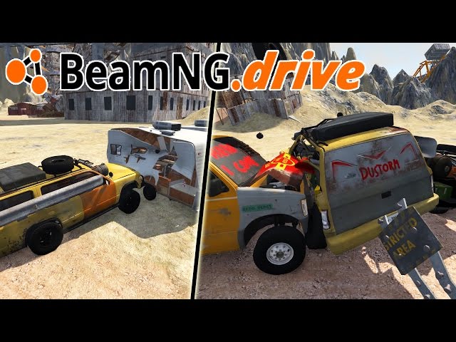 CRAZY WASTELAND MAP, INSANE GIANT CANNON Mad Max Car + CRASHES!  - BeamNG Drive Gameplay Highlights