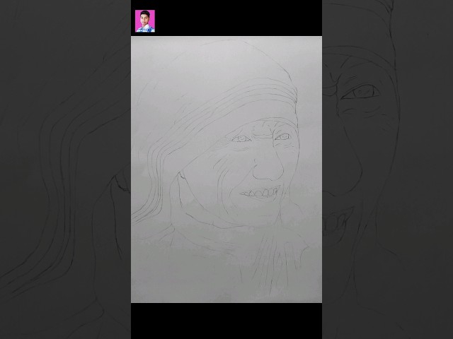 Mother Teresa outline tutorial    #drawing #mother_teresa #outline