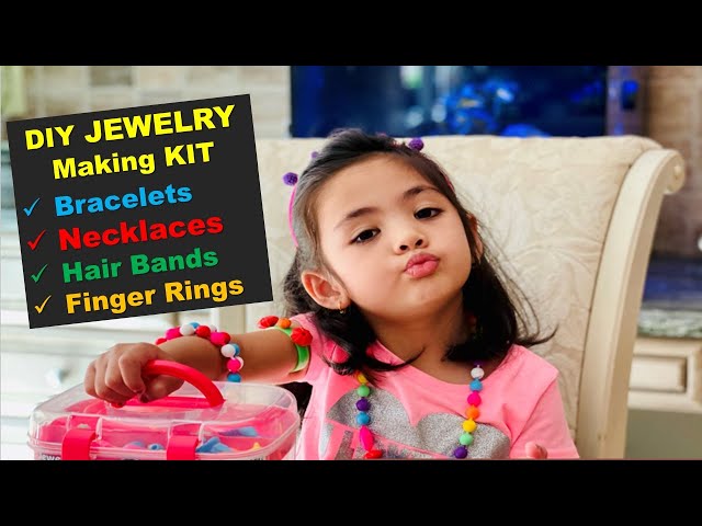 Fun and Easy DIY, Colorful Snap on Jewelry making Kit for kids  #toysreview #forkids #kidsplay