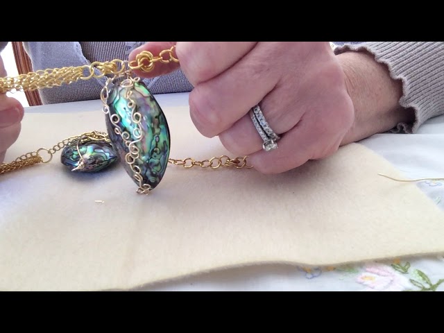 JewelleryMaker | How to make a Chain with Jump Rings  Asymmetric Abalone  Design