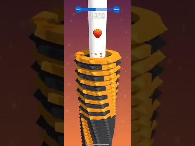 Level 7 Strawberry 🍓 Stack Ball Mobile Game 2024 #trending #gameplay