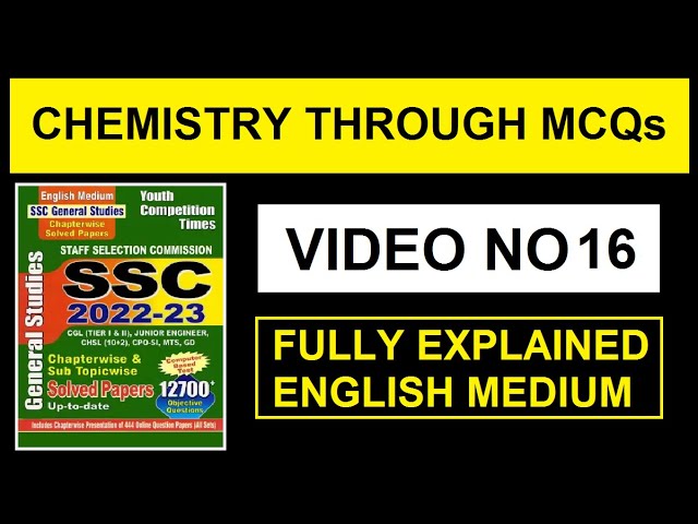 chemistry mcqs lecture 16 | youth publication gk book | youth competition gk book