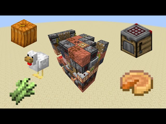 Tiny Self Contained Automatic Pumpkin Pie Factory in Minecraft