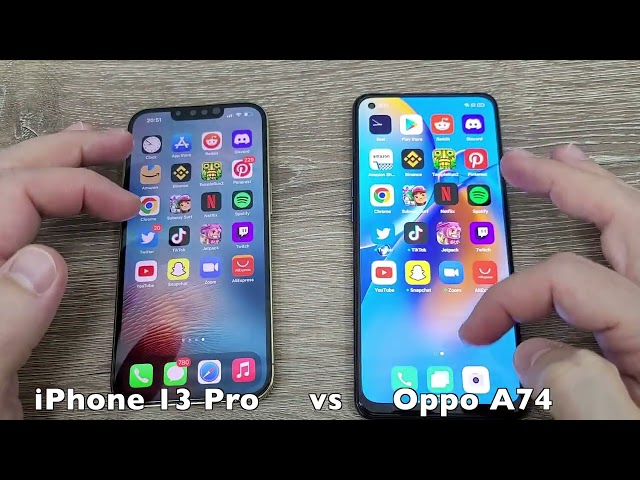 iPhone 13 Pro vs Oppo A74 Speed Test