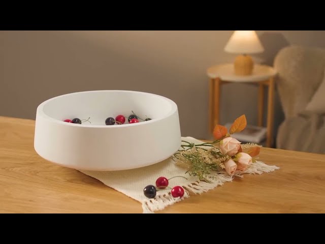 Large White Fruit Bowl for Kitchen Counter Top. Salad, Fruit and dessert Bowl. Kitchen, Home Decor