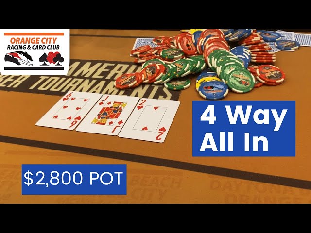 FOUR WAY ALL IN - Kyle Fischl Poker Vlog Ep 64