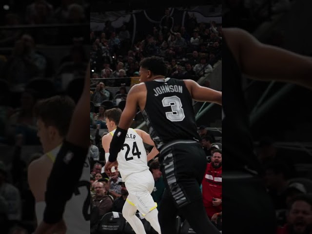 San Antonio Spurs Keldon Johnson Poster Jam Against the Utah Jazz