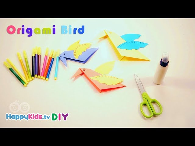Origami Birds | Paper Crafts | Kid's Crafts and Activities | Happykids DIY