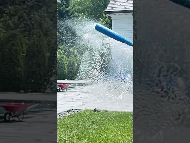 Slow motion of a water balloon being popped. #trending #fyp #funny