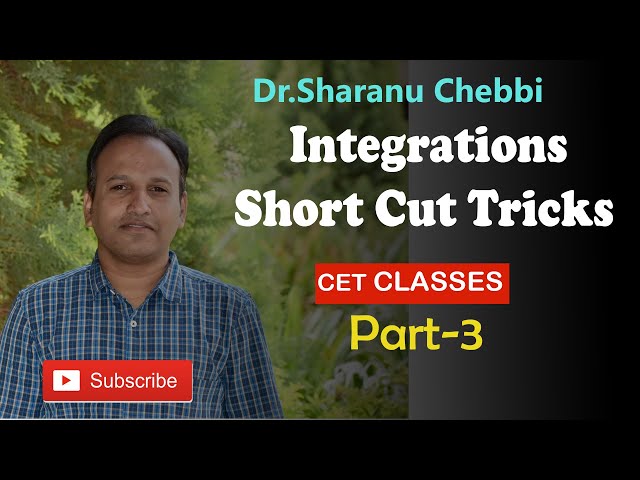 Integration Chapter I Shortcut Tricks I One Short Video By Dr Sharanu Chebbi I Tricks Problems Class
