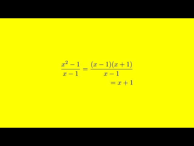 Simplifying (x² - 1) / (x - 1) - Reduce Rational Expression Tutorial