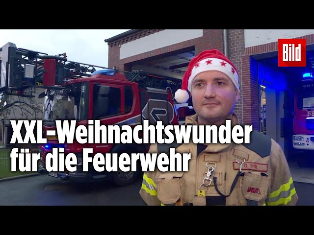 Das wohl größte Weihnachtsgeschenk Deutschlands: 1 Feuerwehr-Drehleiter für 800.000 Euro