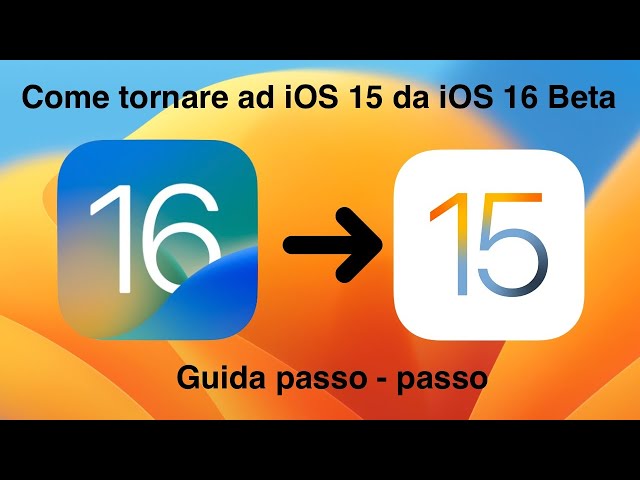 Come tornare ad iOS 15 da iOS 16 Beta ad iOS 15 SENZA PERDERE DATI | Downgrade iOS 15 Tutorial ITA