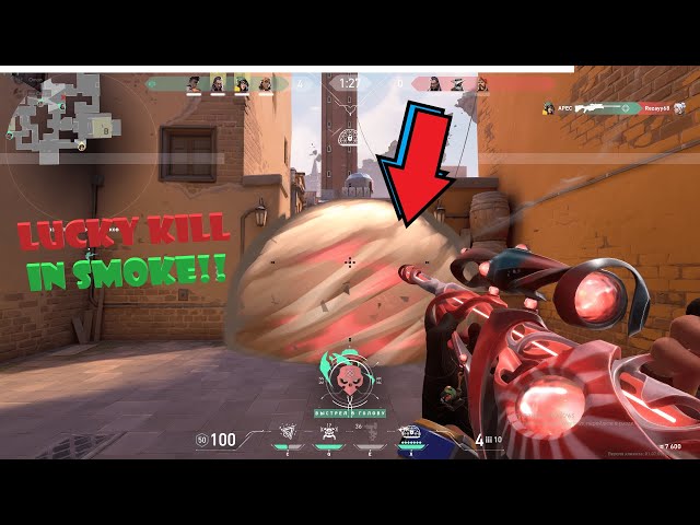 Valorant highlights best moment | Lucky kill in smoke