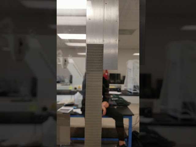 Slow motion adhesion test of Nashua duct tape