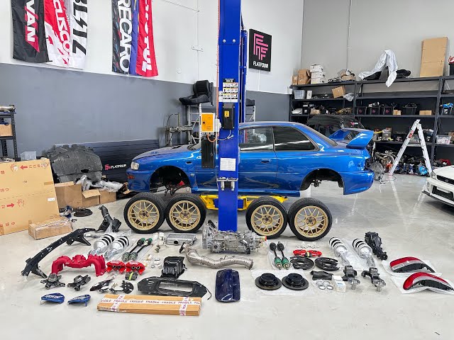 Putting a 22B STI back together - Unboxing some of the rarest STI parts